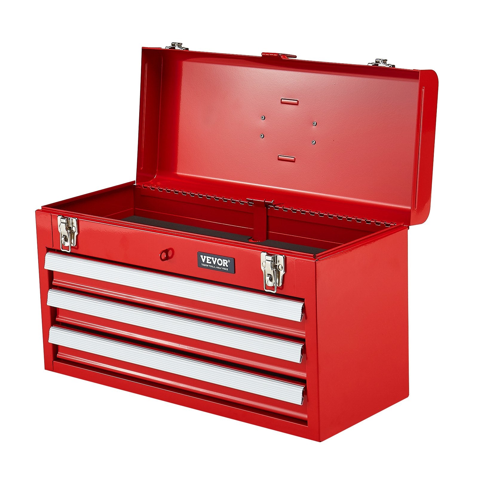 Basketball & Basketball Accessories: VEVOR Tool Box 520 mm Portable Metal Tool Box 3 Drawers Tool Organizer Red