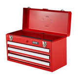 Basketball & Basketball Accessories: VEVOR Tool Box 520 mm Portable Metal Tool Box 3 Drawers Tool Organizer Red