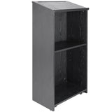Desk Accessories: VEVOR Podium Stand, 47 in Hostess Stand with 4 Rolling Wheels, Wood Podium with Storage Shelves, and Slant Desktop, Lecterns & Podiums for Church, Office, School, Home, Black
