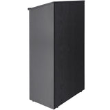Desk Accessories: VEVOR Podium Stand, 47 in Hostess Stand with 4 Rolling Wheels, Wood Podium with Storage Shelves, and Slant Desktop, Lecterns & Podiums for Church, Office, School, Home, Black