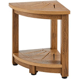 Portable Toilets & Showers: VEVOR Corner Shower Bench, 16.5" Height 12.8" Radius, Faux Wood Grain Polystyrene, 158KGS with Storage Shelf, Water Resistant, Shower Stool for Inside & Outside Shower, for Bathroom, Living Room