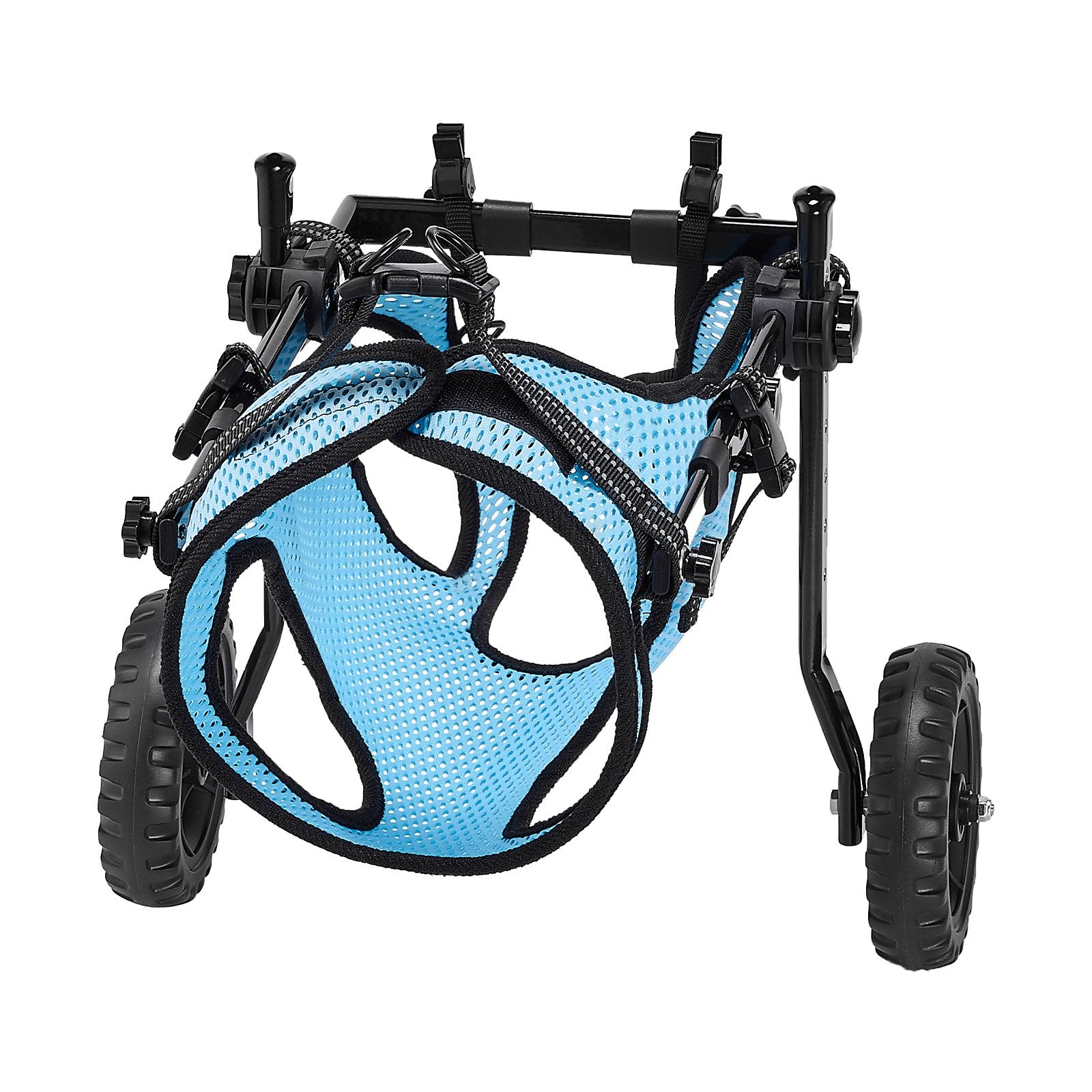 Cat Carriers & Crates: VEVOR Dog Wheelchair for Back Legs, Adjustable 2 Wheels Pet Wheelchair, Lightweight  Dog Cart with Shock-Absorbing Wheels, Mobility Support Wheel Chair for Disabled Injured Dogs up to 15kg, Medium