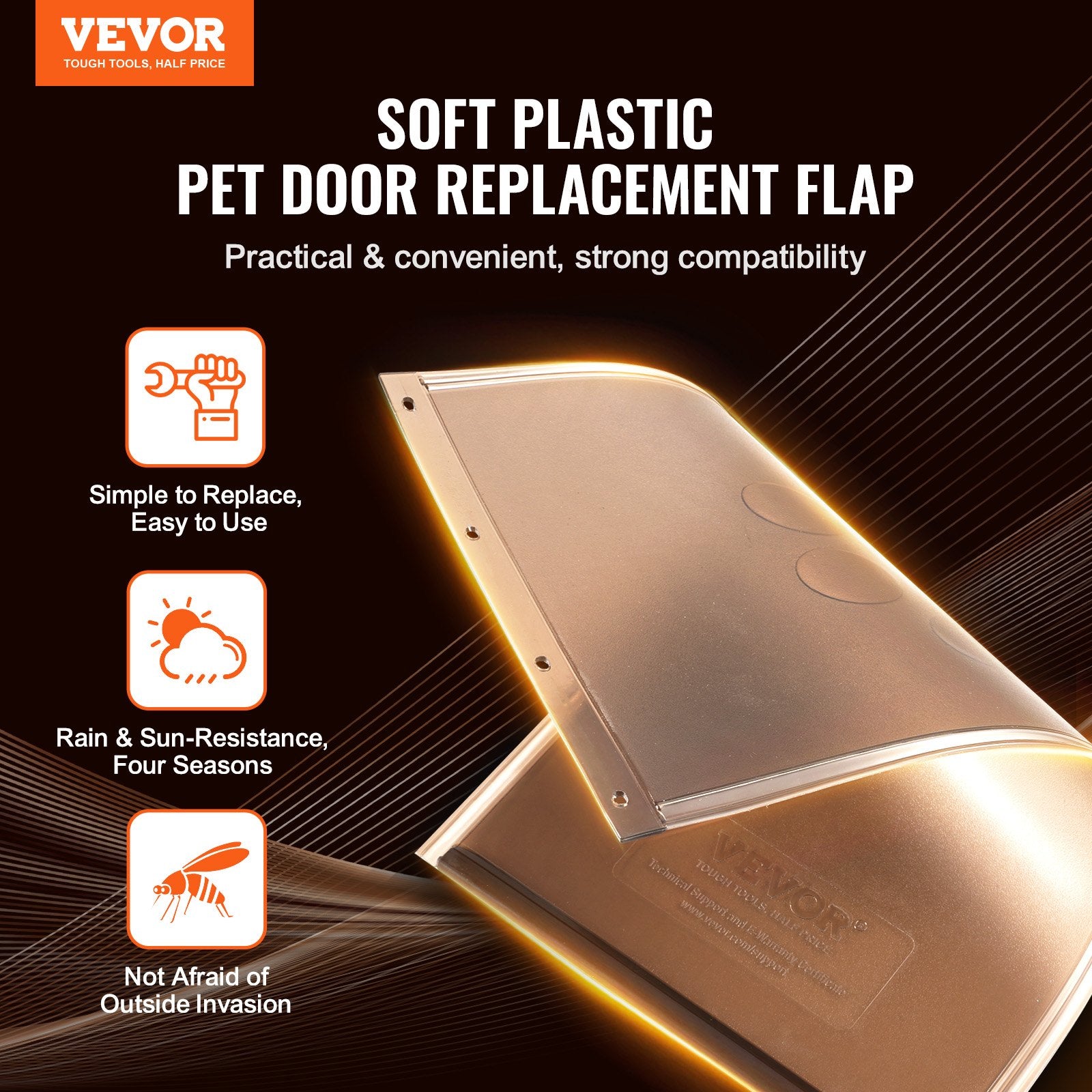 Automotive Repair & Speciality Tools: VEVOR Pet Door Replacement Flap 20.96 x 31.12 cm Compatible with VEVOR Pet Door