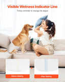 Food Storage: VEVOR Disposable Dog Diapers, Super Absorbent Female Dog Diapers, 360° Leak-Proof Female Doggy Pet Diaper with Wetness Indicator for Heat Period, Training, Incontinence - M, 144 Count (2 Packs of 72)