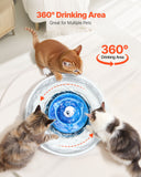 Dog Bowls, Feeders & Waterers: VEVOR Ceramic Cat Water Fountain, 2.1 L Cupcake Pet Fountain, Porcelain Cat Water Dispenser with Ultra-Quiet Pump, 360° Drinking Area and Multi-Layer Filtration System, for Cats & Dogs Drinking(Blue)