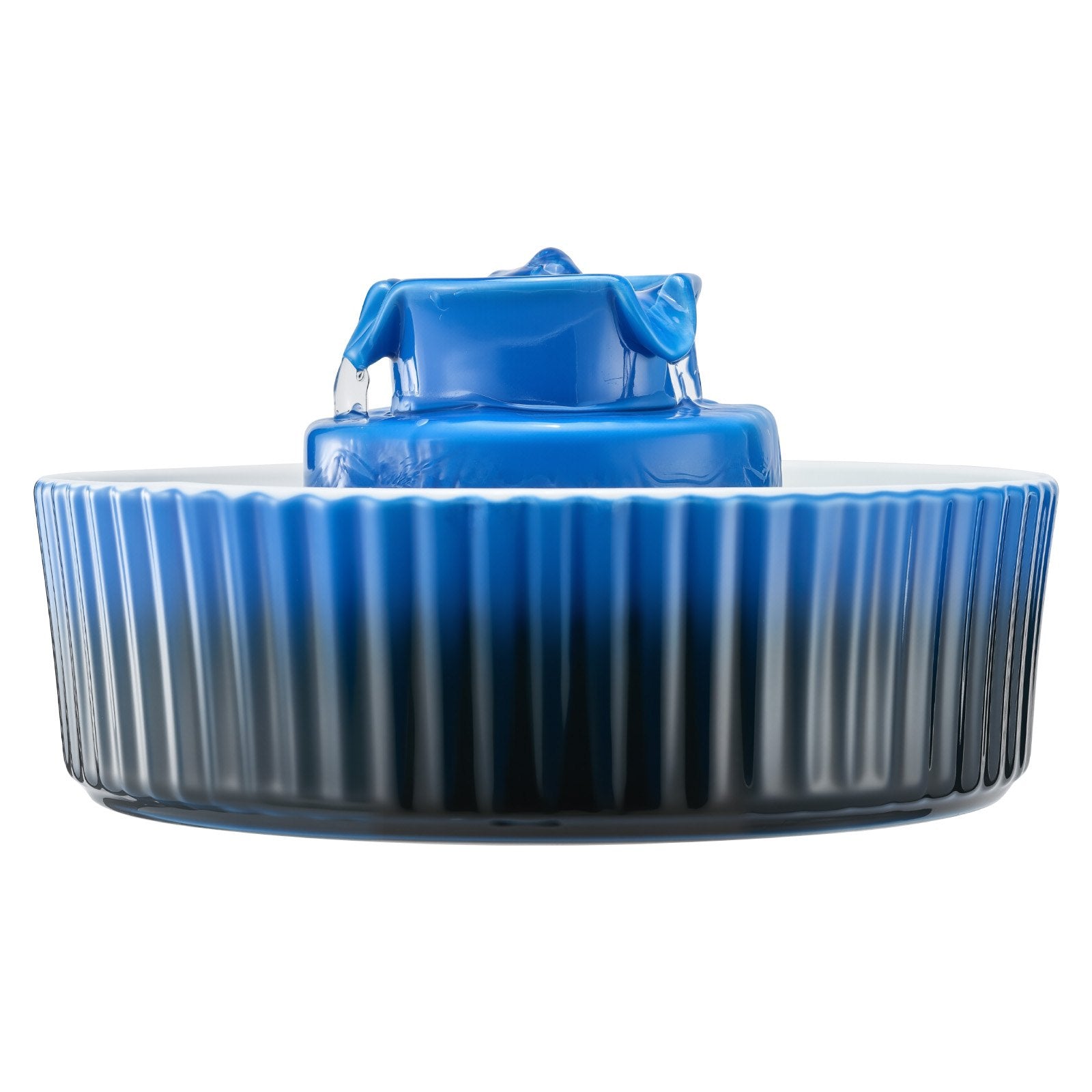 Dog Bowls, Feeders & Waterers: VEVOR Ceramic Cat Water Fountain, 2.1 L Cupcake Pet Fountain, Porcelain Cat Water Dispenser with Ultra-Quiet Pump, 360° Drinking Area and Multi-Layer Filtration System, for Cats & Dogs Drinking(Blue)