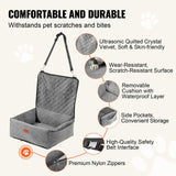 Automotive Decor: VEVOR Dog Booster Car Seat Pet Car Seat for Small Medium Dog up to 18.1 kg Gray