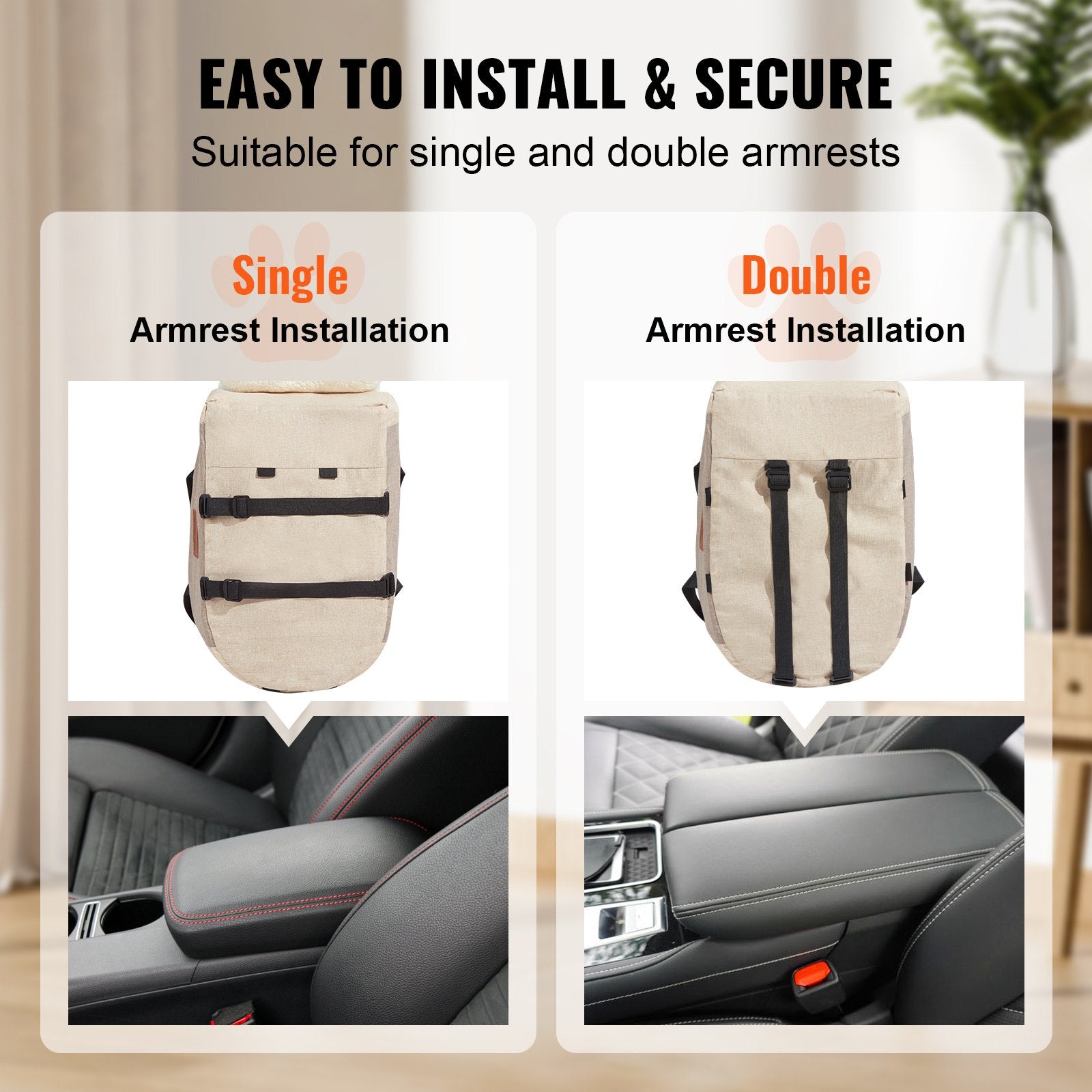 Automotive Parts: VEVOR Center Console Dog Car Seat Dog Booster Car Seat for Small Dog 3.6 kg