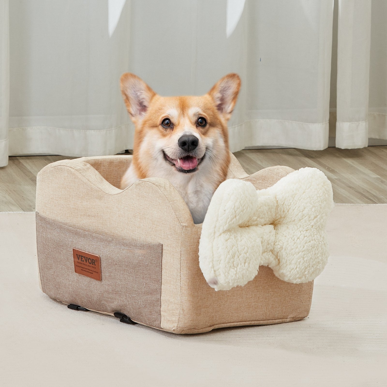 Automotive Parts: VEVOR Center Console Dog Car Seat Dog Booster Car Seat for Small Dog 3.6 kg