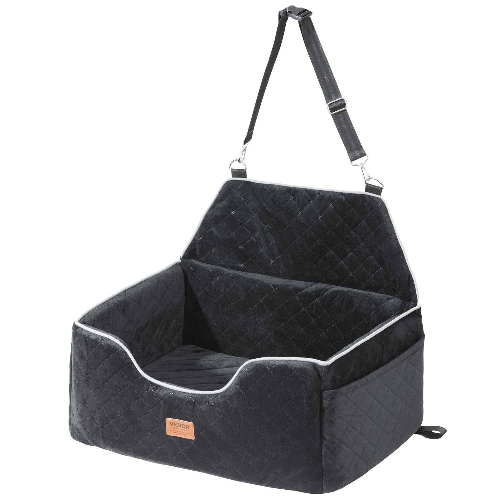 Automotive Parts: VEVOR Dog Booster Car Seat Pet Car Seat for Medium Large Dog up to 24.9 kg Black
