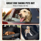Automotive Decor: VEVOR Dog Car Seat, Waterproof Dog Booster Seat for Car, Pet Car Seat with Clip-On Safety Leash, PP Cotton Filling, Dog Car Bed for Medium & Large Dog up to 45.4 kg, Black
