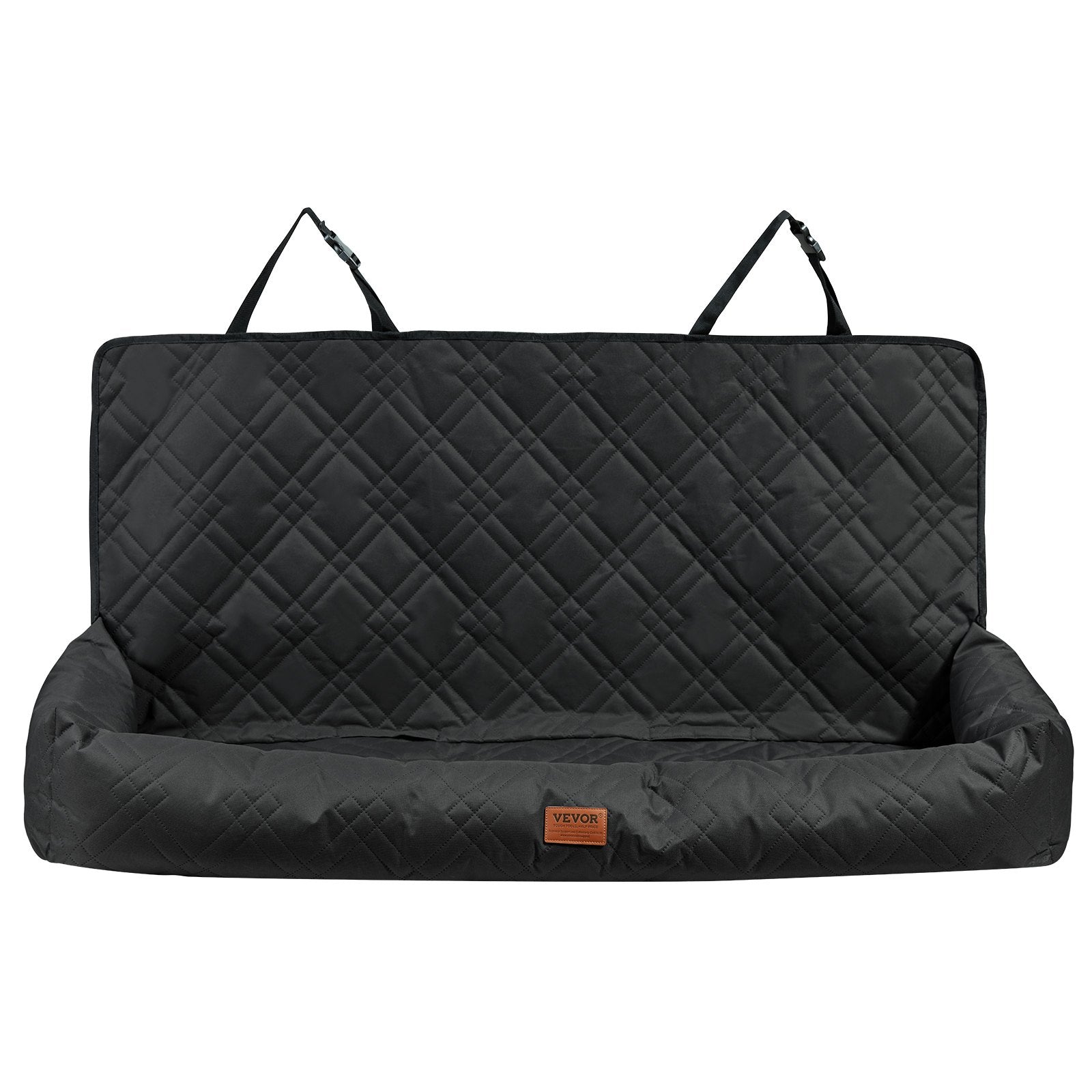 Automotive Decor: VEVOR Dog Car Seat, Waterproof Dog Booster Seat for Car, Pet Car Seat with Clip-On Safety Leash, PP Cotton Filling, Dog Car Bed for Medium & Large Dog up to 45.4 kg, Black