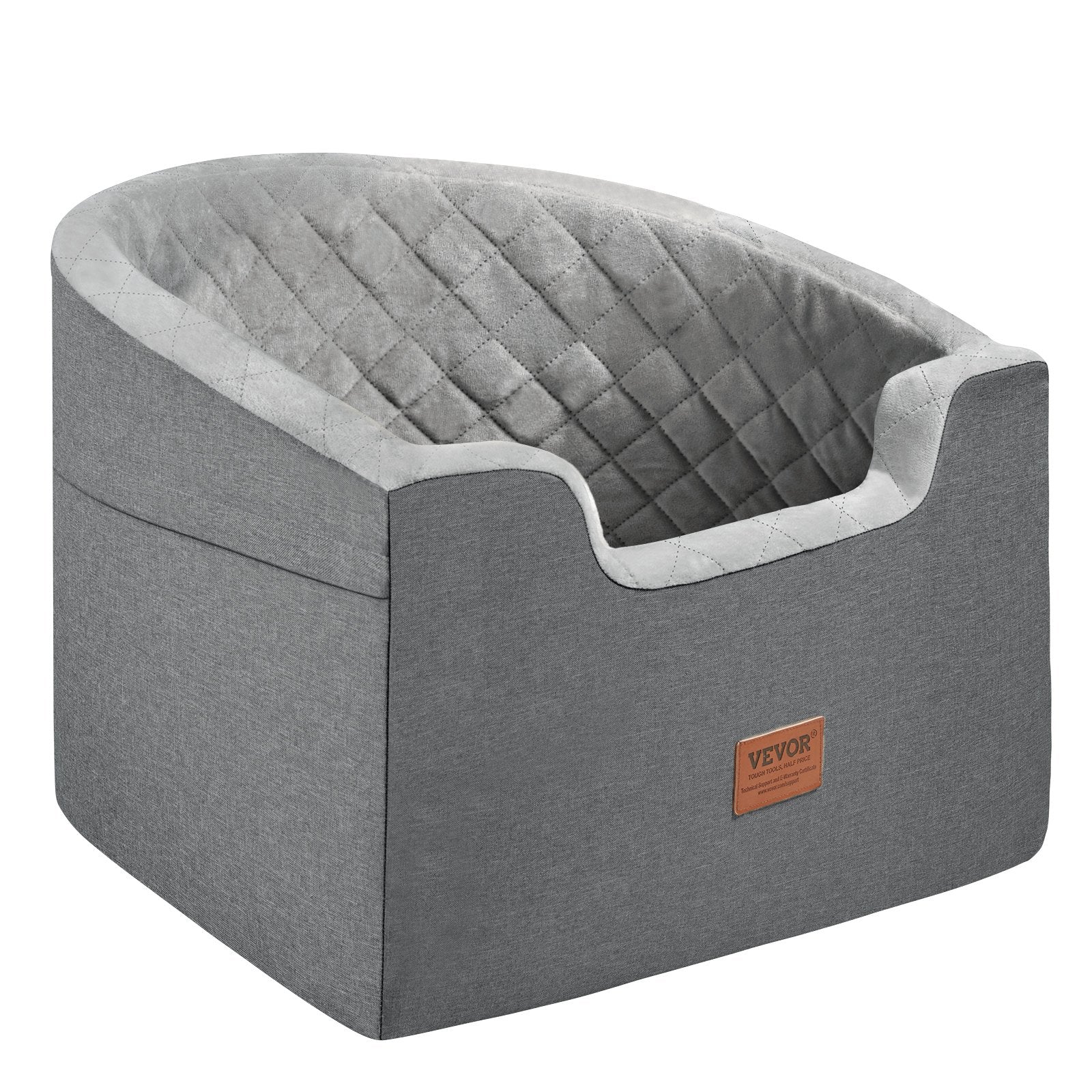 Automotive Decor: VEVOR Dog Booster Car Seat Pet Car Seat for Small Medium Dog up to 24.9 kg Gray