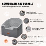 Automotive Decor: VEVOR Dog Booster Car Seat Pet Car Seat for Small Medium Dog up to 24.9 kg Gray