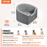 Automotive Decor: VEVOR Dog Booster Car Seat Pet Car Seat for Small Medium Dog up to 24.9 kg Gray