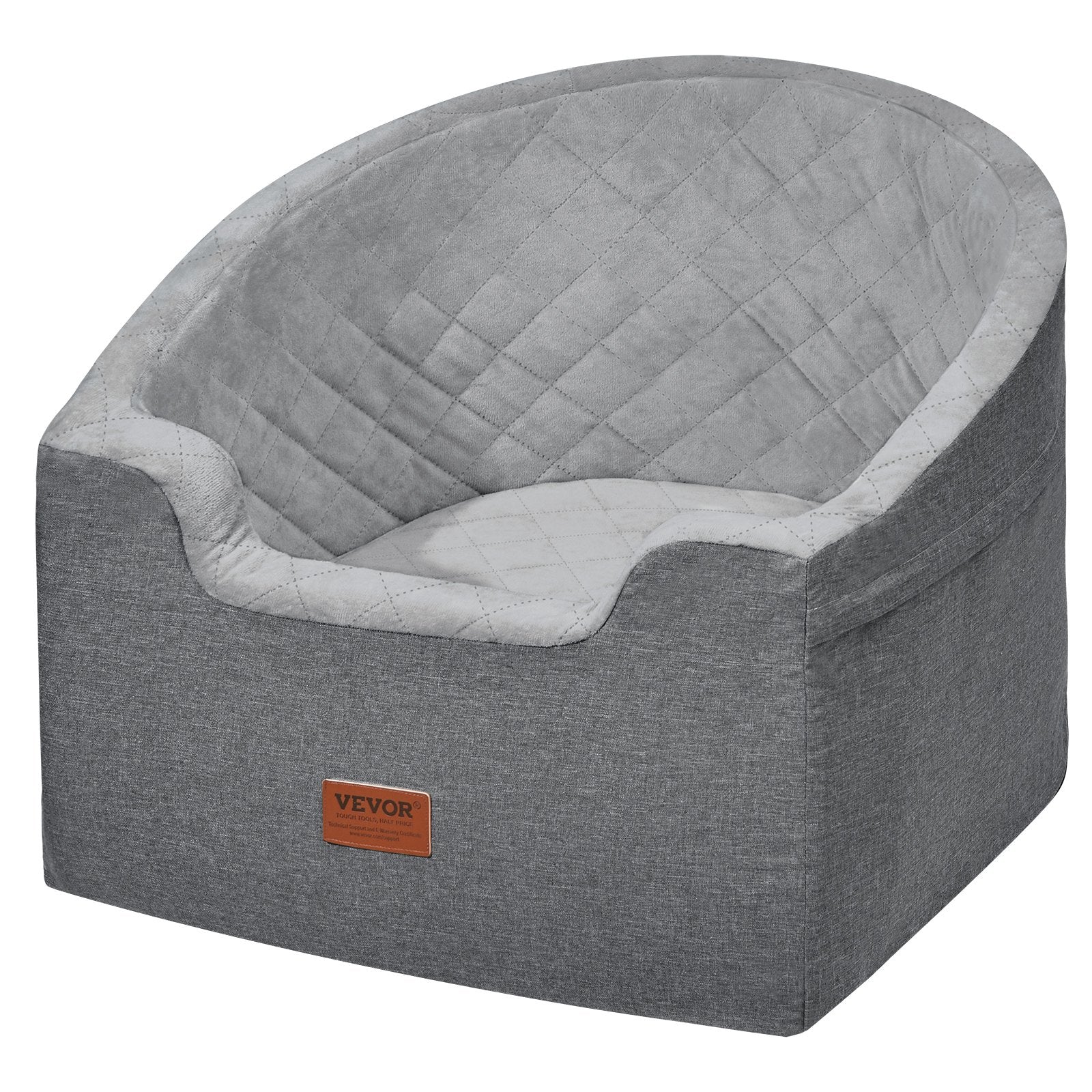 Automotive Decor: VEVOR Dog Booster Car Seat Pet Car Seat for Small Medium Dog up to 24.9 kg Gray