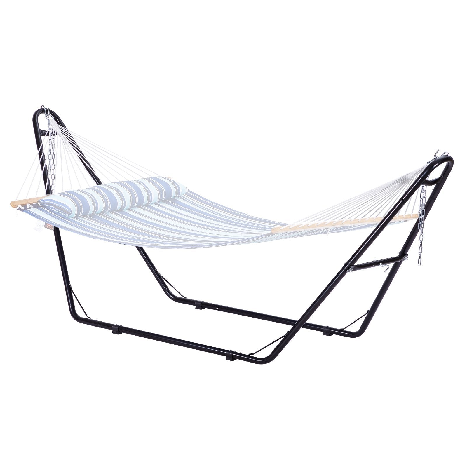 Universal 2 Person Hammock Stand, Adjustable Heavy Duty 550 lbs Capacity Hammock Stand Fits 8-13 ft Hammocks for Outdoor and Indoor Portable Hammock Stand with Chain, Hook, and Carrying Bag