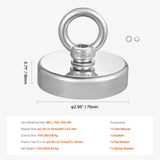 Building Toys: VEVOR Fishing Magnet Strong Heavy Duty Rare Earth Neodymium Pull Force 318 Kg