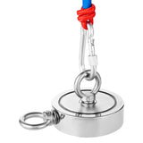 Camp Safety Equipment: VEVOR 454 Kg Strong Fishing Magnet Kit Double-Sided Pull Force Rope Carabiner