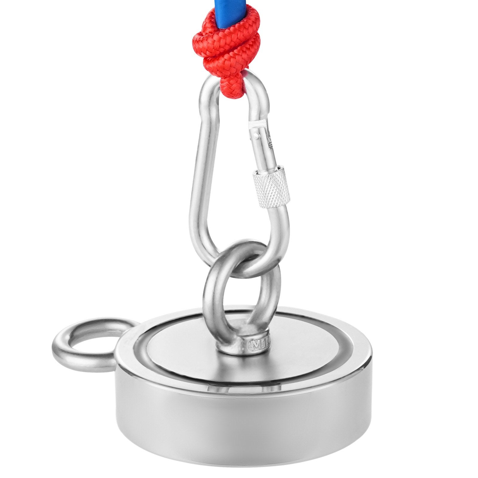 Camp Safety Equipment: VEVOR 771 Kg Strong Fishing Magnet Kit Double Sided Pull Force Rope Carabiner
