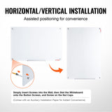 Posters, Paintings & Prints: VEVOR Magnetic Glass Whiteboard, Dry Erase Board 36"x24", Wall-Mounted Large White Glassboard Frameless, with Marker Tray, an Eraser and 2 Markers, White