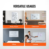Posters, Paintings & Prints: VEVOR Magnetic Glass Whiteboard, Dry Erase Board 36"x24", Wall-Mounted Large White Glassboard Frameless, with Marker Tray, an Eraser and 2 Markers, White