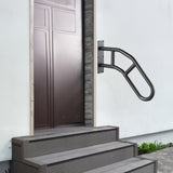 Mobility & Accessibility: VEVOR Handrails for Outdoor Steps, 29" Length Wall Mount Safety Railings for 1-3 Steps, U-Shaped Handrail with Matte Black Finished, Stair Handrails for Kids, Elderly, Pregnant Women, Disabled
