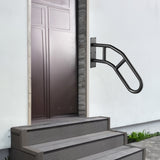 Door Hardware: VEVOR Handrails for Outdoor Steps, 32" Length Wall Mount Safety Railings for 1-3 Steps, U-Shaped Handrail with Matte Black Finished, Stair Handrails for Kids, Elderly, Pregnant Women, Disabled