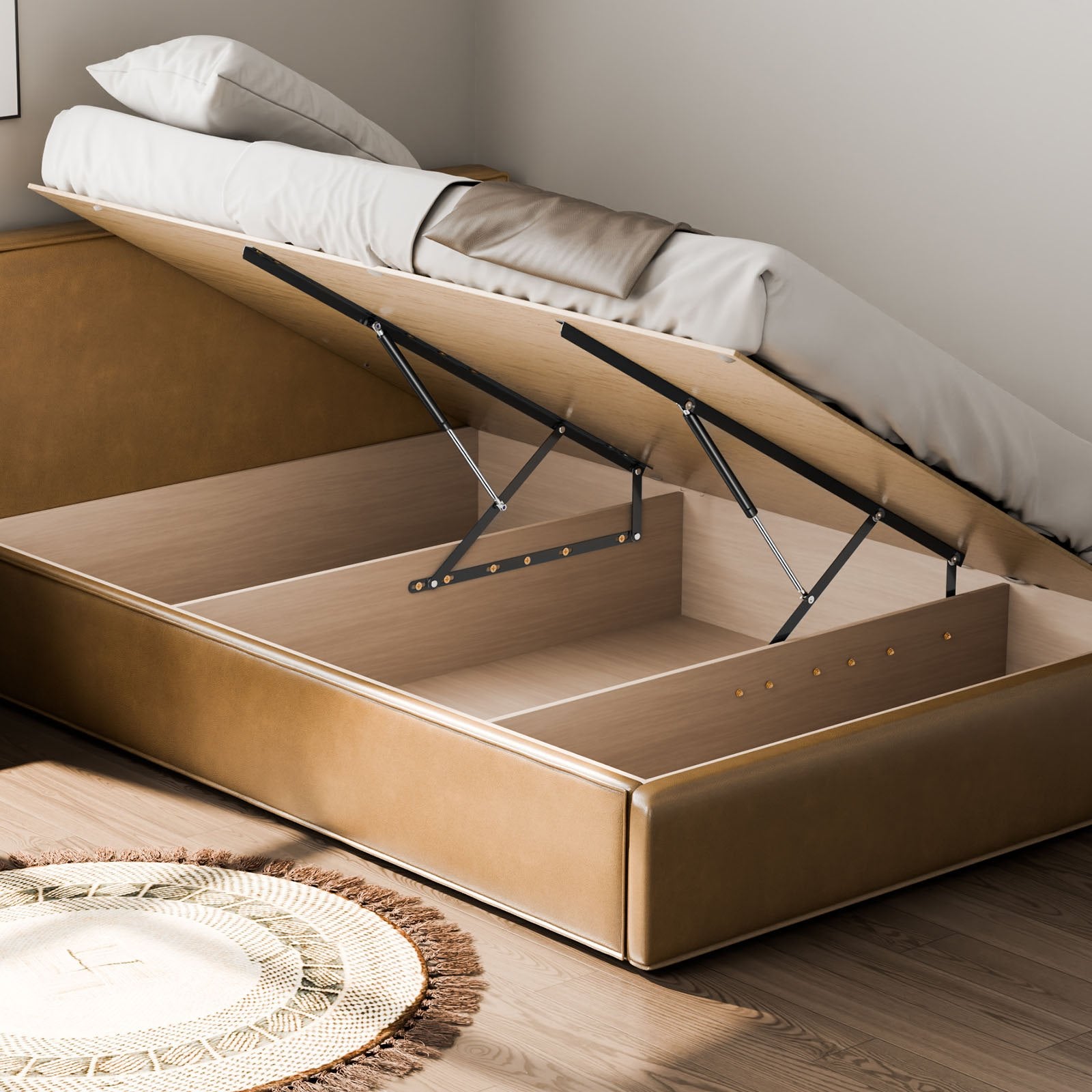 Beds & Bed Frames: VEVOR Bed Lift 59x71 in Compatible Bed Size 154 lbs Load DIY Wall Bed Hardware