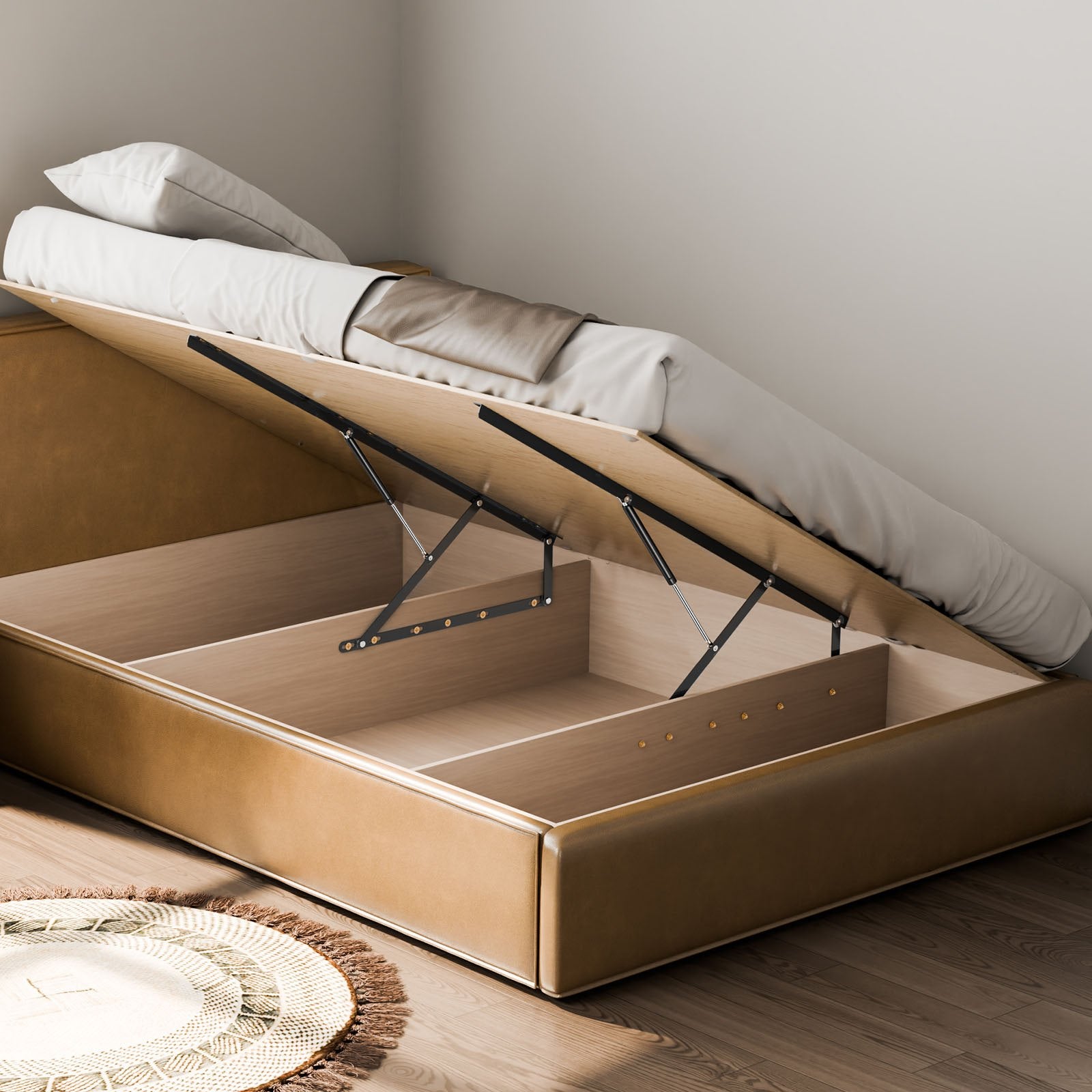 Beds & Bed Frames: VEVOR Bed Lift 59x79 in Compatible Bed Size 265 lbs Load DIY Wall Bed Hardware