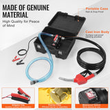 Fuel & Exhaust: VEVOR Fuel Transfer Pump, 12V DC 10 GPM 1/4 HP, Portable Electric Diesel Transfer Pump with Automatic Shut-Off Fuel Nozzle, High Flow, Long Inlet & Outlet Hose for Diesel, Kerosene, Transformer Fuel
