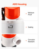 Fuel & Exhaust: VEVOR Livewell Pump for Boat 12V 500 GPH Livewell Aerator Pump Straight 2 Inlets
