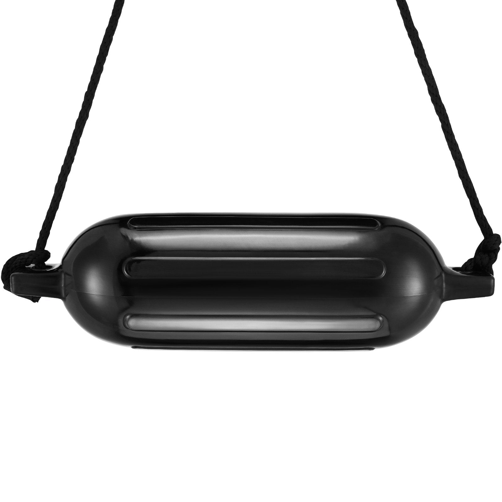 Boating Accessories: VEVOR Boat Fenders, 6.5" x 23" Boat Bumpers for Docking, Inflatable Ribbed Fender with Center Holes, Marine Boat Dock Fender Bumper with Air Pump, 4 Needles and 4 Ropes and Storage Bag, Black
