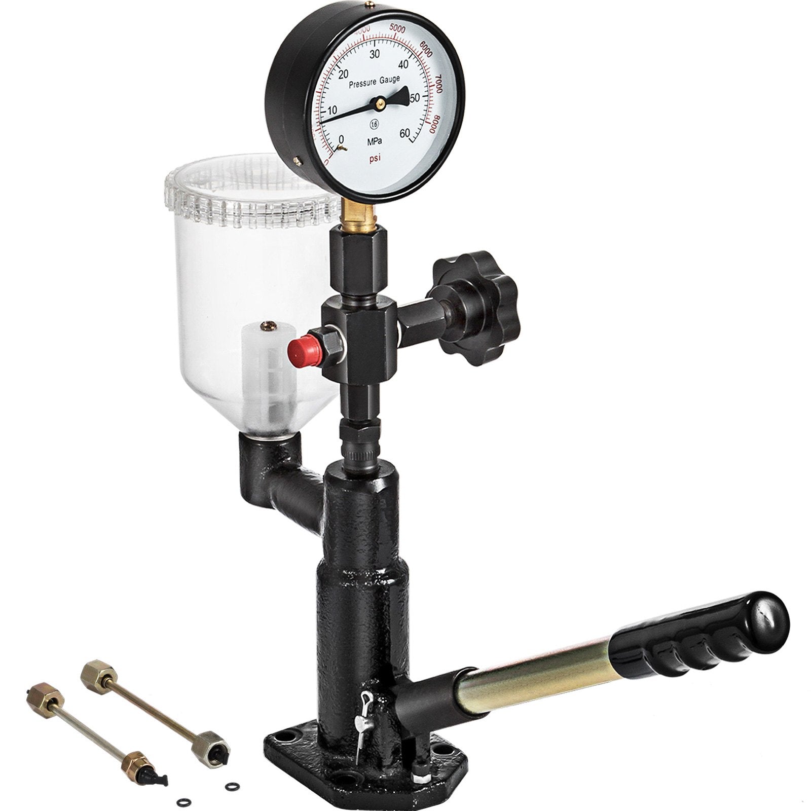 Automotive Gauges: Diesel Injector Nozzle 
Pressure Tester Dual scale Manometer Test Tool 0-600Bar (0-8000PSI) 
60Mpa Test Pressure High Configuration
