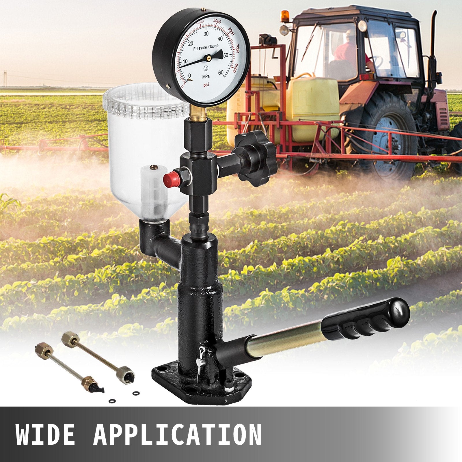 Automotive Gauges: Diesel Injector Nozzle 
Pressure Tester Dual scale Manometer Test Tool 0-600Bar (0-8000PSI) 
60Mpa Test Pressure High Configuration