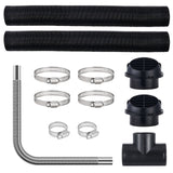 Fuel & Exhaust: VEVOR Diesel Heater Pipe Ducting Set, 3" Extendable Air Duct Hose, 1" Stainless Steel Exhaust Pipe, 2 Air Vents, Tee Air Outlet Connector and Hose Clamps, for 2KW/5KW/8KW Diesel Parking Heaters