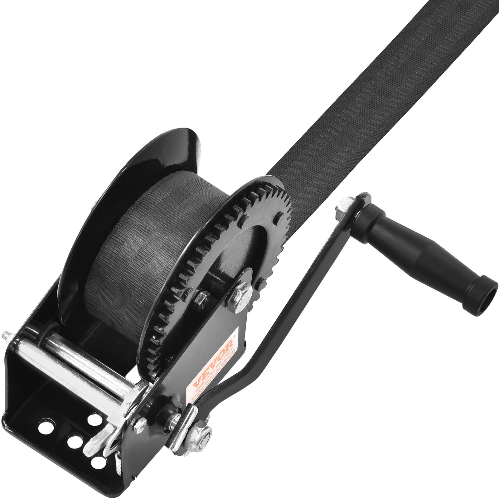 Hand Tools: VEVOR Hand Winch, 725.7 kg Pulling Capacity, Boat Trailer Winch Heavy Duty Rope Crank with 10 m Polyester Strap and Two-Way Ratchet, Manual Operated Hand Crank Winch for Trailer, Boat or ATV Towing