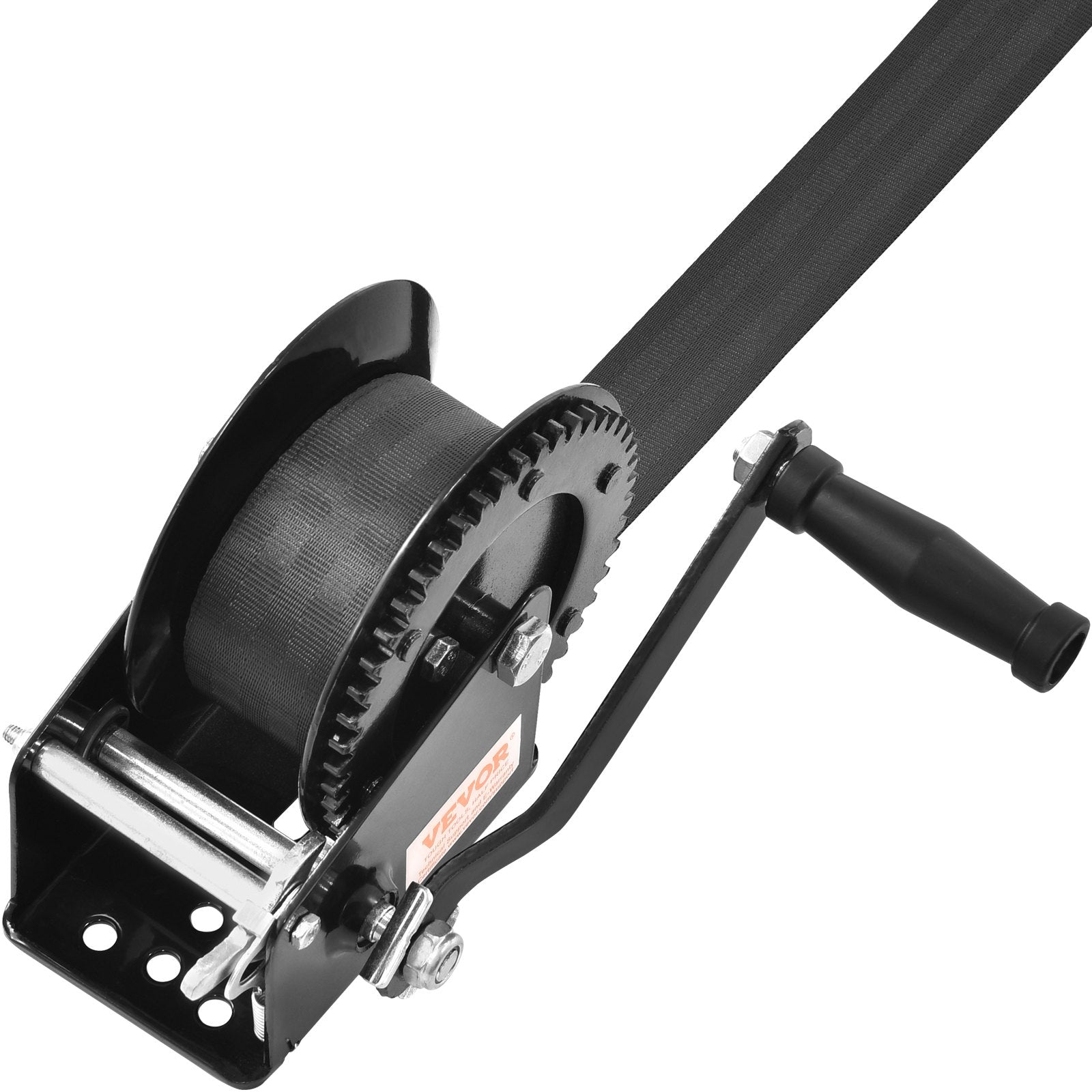 Hand Tools: VEVOR Hand Winch, 725.7 kg Pulling Capacity, Boat Trailer Winch Heavy Duty Rope Crank with 10 m Polyester Strap and Two-Way Ratchet, Manual Operated Hand Crank Winch for Trailer, Boat or ATV Towing