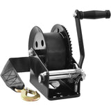 Hand Tools: VEVOR Hand Winch, 725.7 kg Pulling Capacity, Boat Trailer Winch Heavy Duty Rope Crank with 10 m Polyester Strap and Two-Way Ratchet, Manual Operated Hand Crank Winch for Trailer, Boat or ATV Towing
