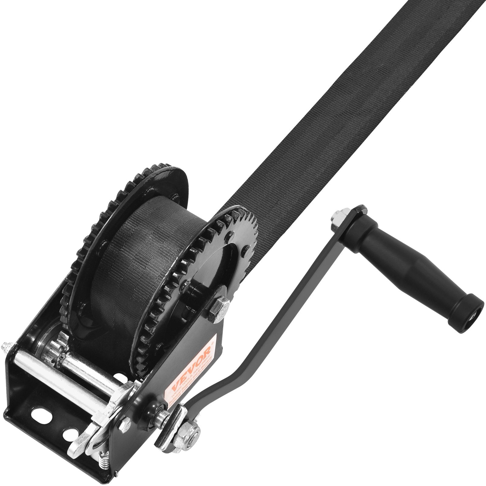 Hand Tools: VEVOR Hand Winch, 907.1 kg Pulling Capacity, Boat Trailer Winch Heavy Duty Rope Crank with 7 m Polyester Strap and Two-Way Ratchet, Manual Operated Hand Crank Winch for Trailer, Boat or ATV Towing