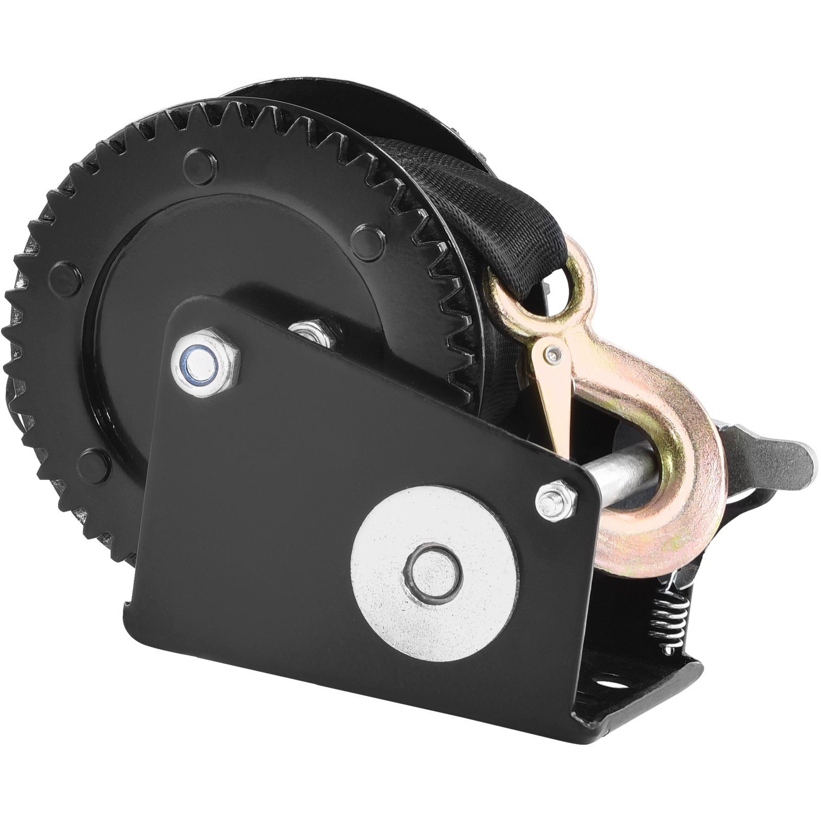 Hand Tools: VEVOR Hand Winch, 907.1 kg Pulling Capacity, Boat Trailer Winch Heavy Duty Rope Crank with 7 m Polyester Strap and Two-Way Ratchet, Manual Operated Hand Crank Winch for Trailer, Boat or ATV Towing