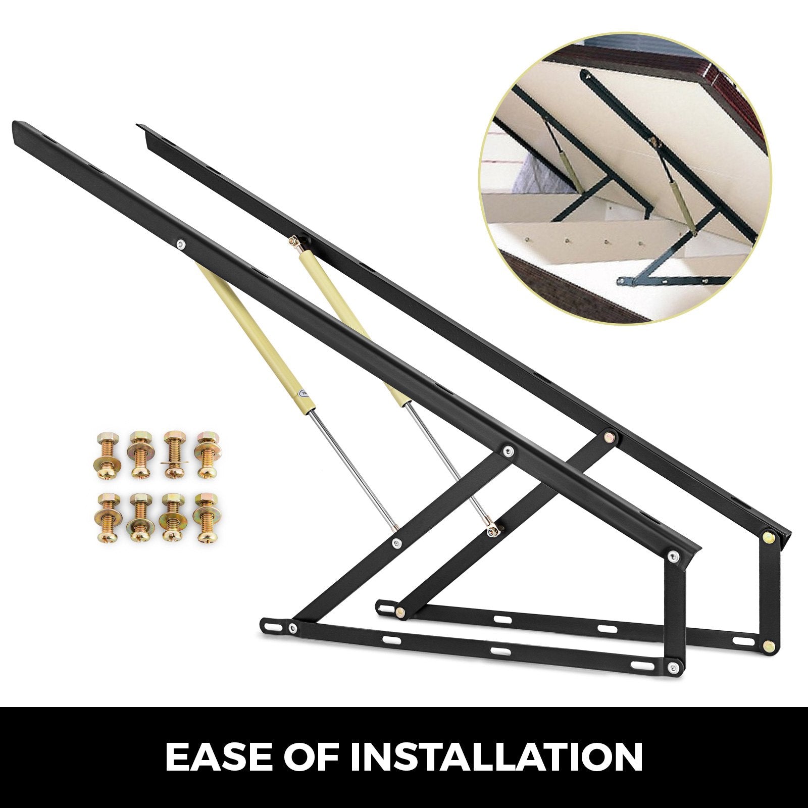 Automotive Parts: VEVOR 48" Bed Lift Hydraulic Mechanisms Kits For Sofa Bed Oriented Hardware Box