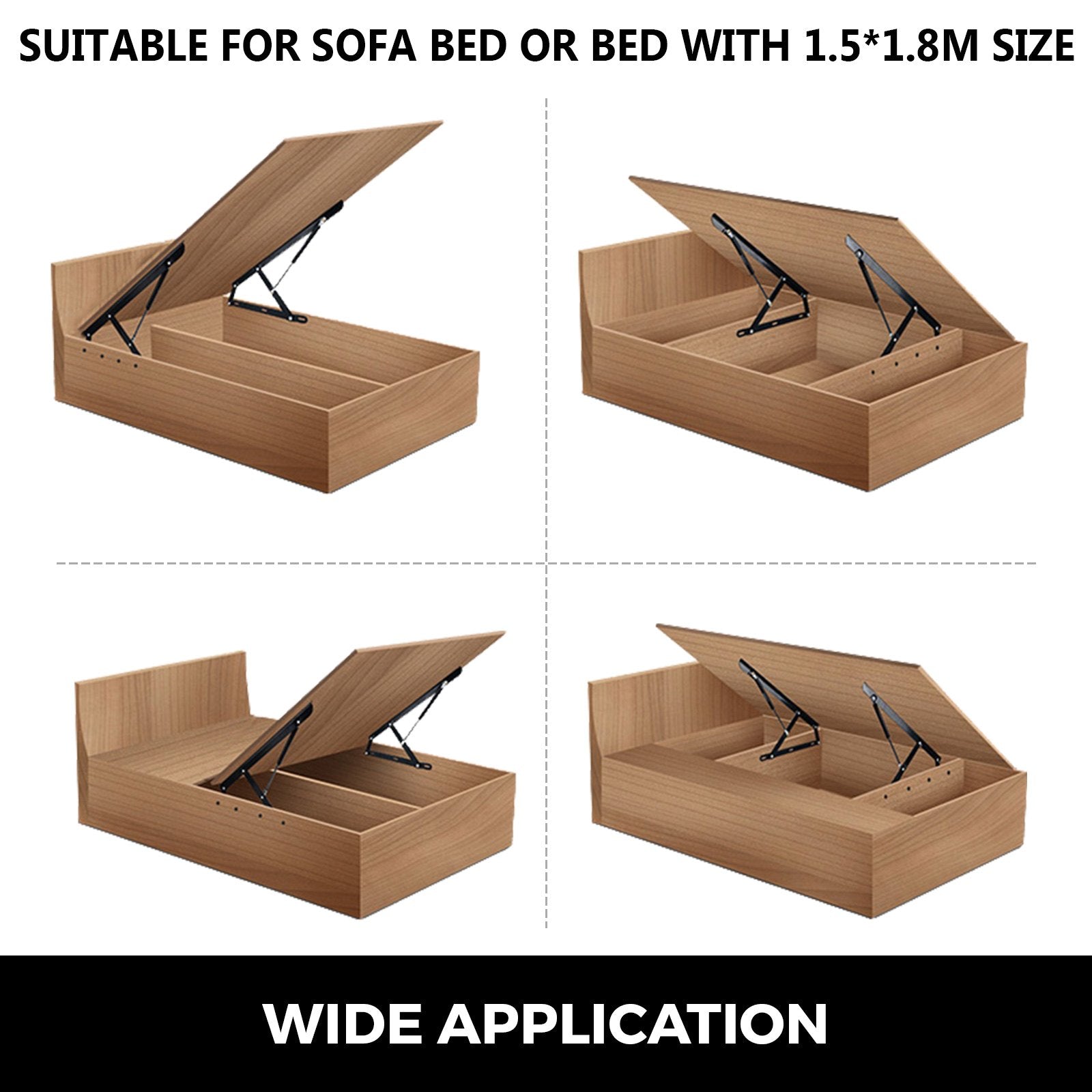 Automotive Parts: VEVOR 48" Bed Lift Hydraulic Mechanisms Kits For Sofa Bed Oriented Hardware Box