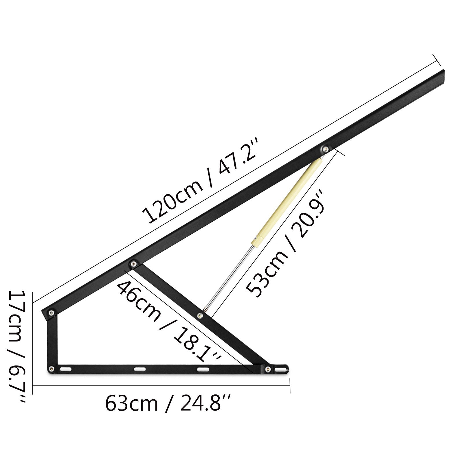 Automotive Parts: VEVOR 48" Bed Lift Hydraulic Mechanisms Kits For Sofa Bed Oriented Hardware Box