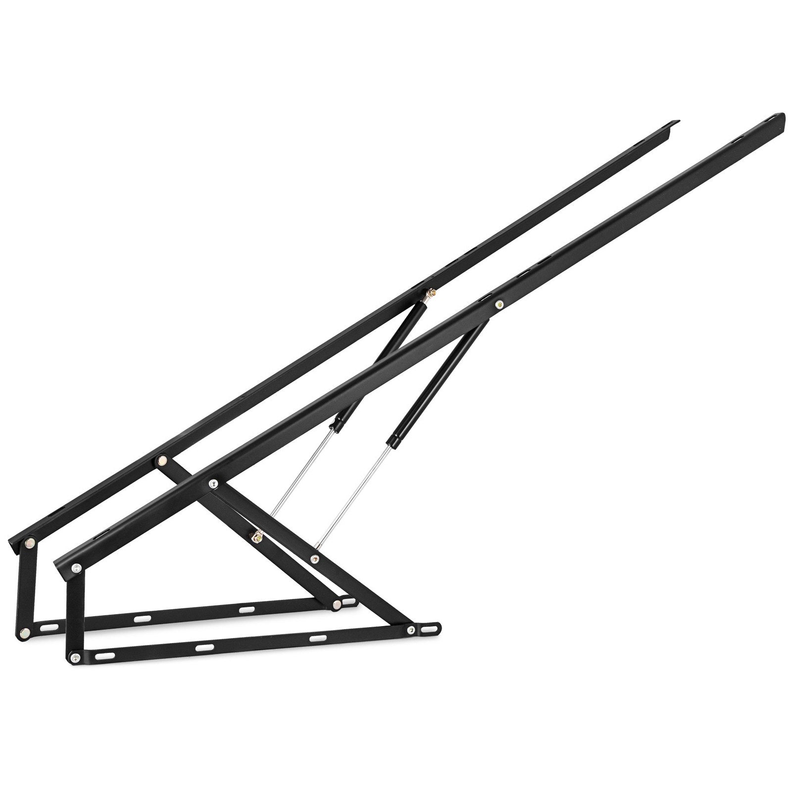 Pair of 5FT Pneumatic Mechanism Heavy Duty Gas Spring Kit for Box Bed Sofa Storage Space Saving DIY Project Lifter Lift Up Hardware Black