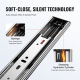 Basketball & Basketball Accessories: VEVOR 10 Pairs of 609.6mm Drawer Slides Side Mount Rails, Heavy Duty Full Extension Steel Track, Soft-Close Noiseless Guide Glides Cabinet Kitchen Runners with Ball Bearing, 100 Lbs Load Capacity