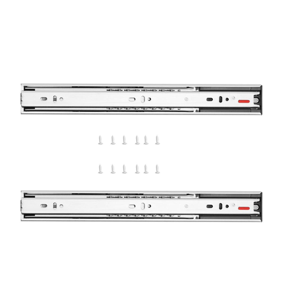 10 Pairs of 558.8mm Drawer Slides Side Mount Rails, Heavy Duty Full Extension Steel Track, Soft-Close Noiseless Guide Glides Cabinet Kitchen Runners with Ball Bearing, 100 Lbs Load Capacity