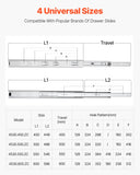 Dryers: VEVOR Drawer Slides, 18 inch, 10 Pairs Full Extension Ball Bearing Cabinet Rails, 100 LB Load Capacity Heavy Duty Side Mount Dresser Drawer Slides, Drawer Track Runners for Kitchen DIY Replacement