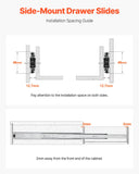 Dryers: VEVOR Drawer Slides, 18 inch, 10 Pairs Full Extension Ball Bearing Cabinet Rails, 100 LB Load Capacity Heavy Duty Side Mount Dresser Drawer Slides, Drawer Track Runners for Kitchen DIY Replacement