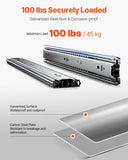 Dryers: VEVOR Drawer Slides, 18 inch, 10 Pairs Full Extension Ball Bearing Cabinet Rails, 100 LB Load Capacity Heavy Duty Side Mount Dresser Drawer Slides, Drawer Track Runners for Kitchen DIY Replacement
